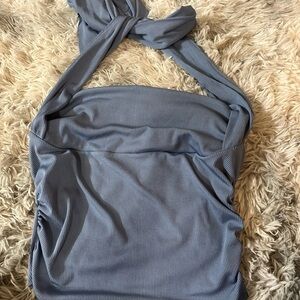 Cider Ribbed Blue Top